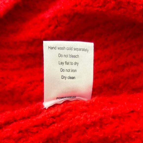 SHOW ME YOUR MUMU NWOT Chester Cowl Neck Slouchy Red  Sweater Dress Tunic XL - Picture 5 of 7